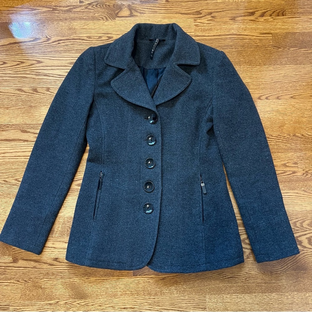 Capucino Grey Wool Blend Jacket
